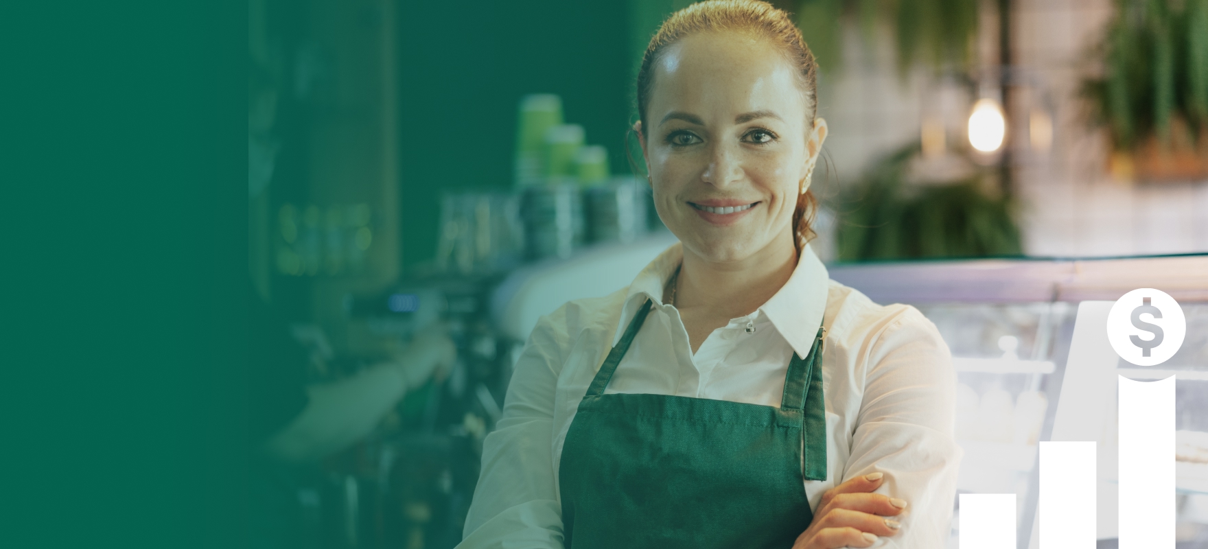 Business owner smiling